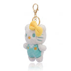 Cute Mini Cartoon Cat Plush Toy with Yellow Bow