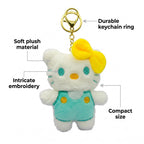 Cute Mini Cartoon Cat Plush Toy with Yellow Bow