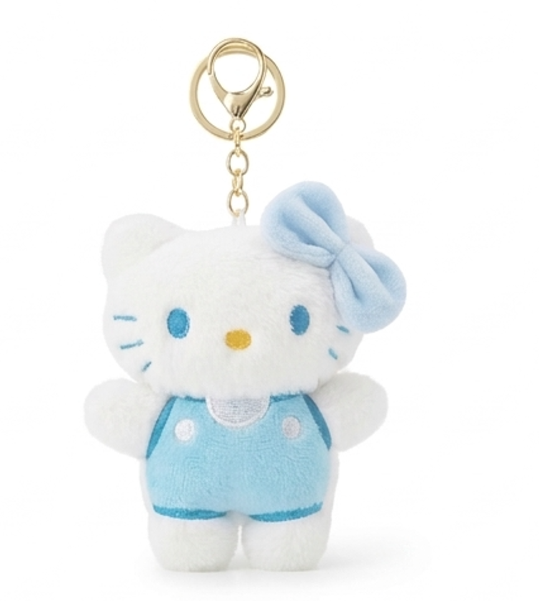 Cute Mini Cartoon Cat Plush Toy with Yellow Bow