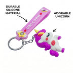 Cute Unicorn Keychain with Wrist Strap