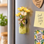 Handmade Mini Jar Flower Bouquet Fridge Magnet
