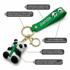 Cute Panda Cartoon Keychain with Premium Silicone